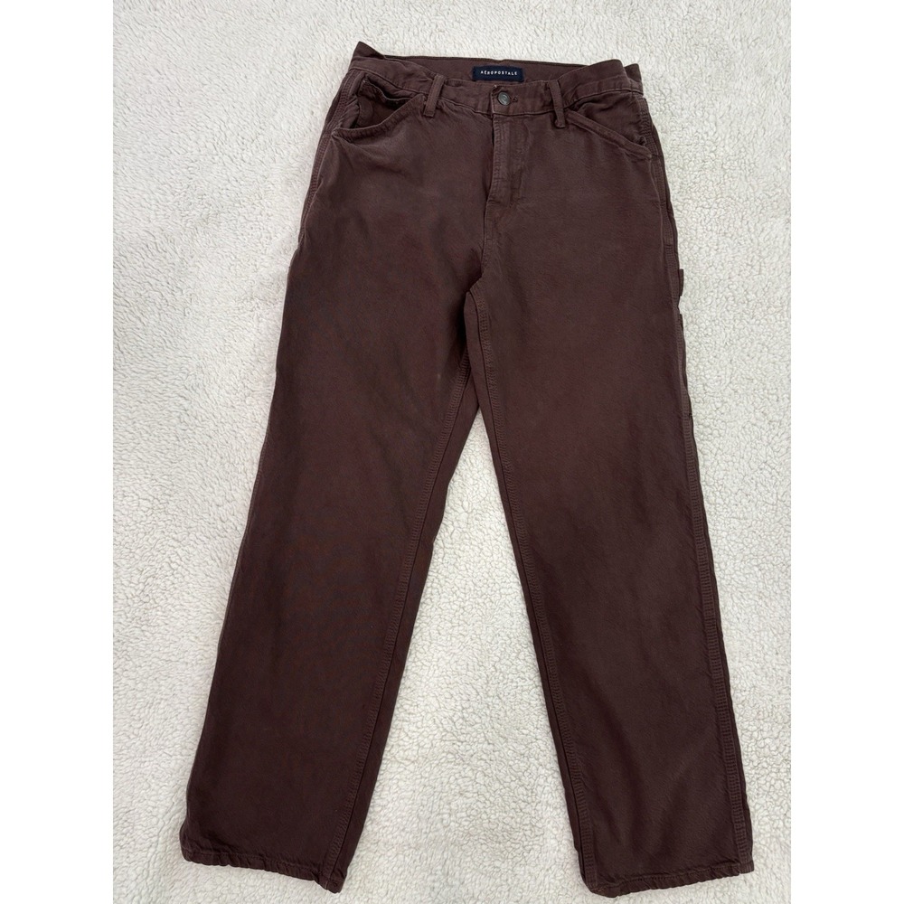 Aeropostale Carpenter Jeans Brown High Rise Cotton Size 28x30 Womens Y2K Utility